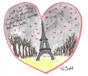 My heart is heavy tonight over the horrible insanity that happened in Paris.