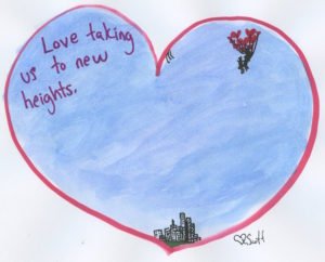 love, heart, heights